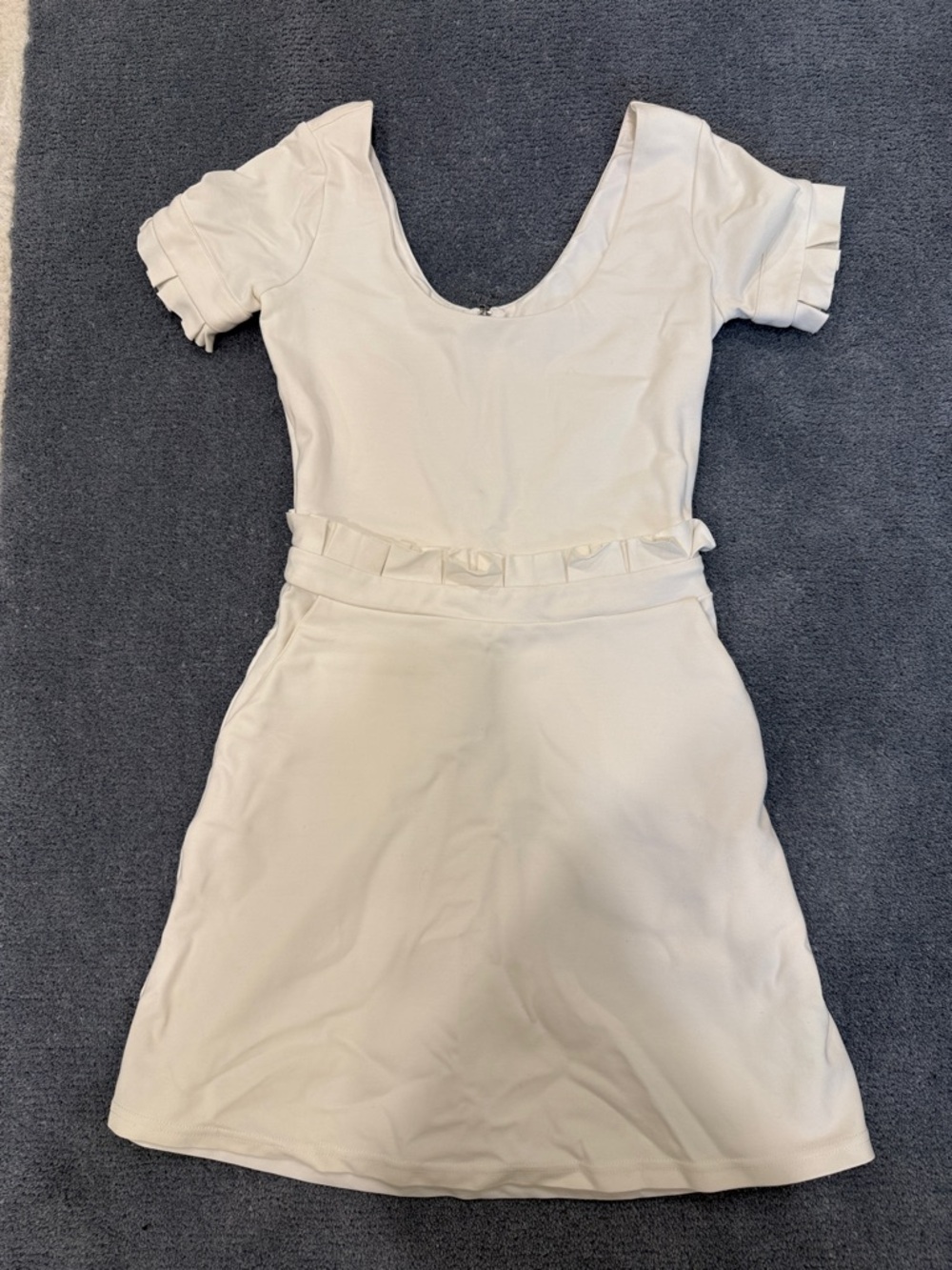 ALI & JAY Cream Mini Dress with Ruffle Waist
